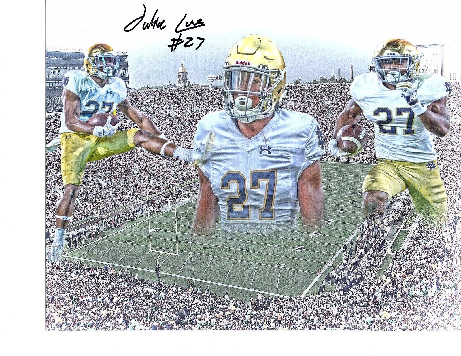 Julian Love Notre Dame Irish hand signed autographed 8x10 football Photo Poster painting ND!