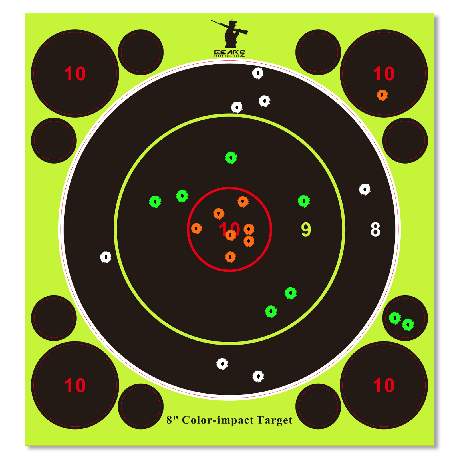 GearOZ Splatter Shooting Target, 10/30 PCS 8” Instant Reactive Target ...