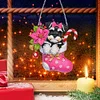 >SALE<Acrylic Special Shaped Christmas Stocking Schnauzer Hanging Diamond Kits Decor