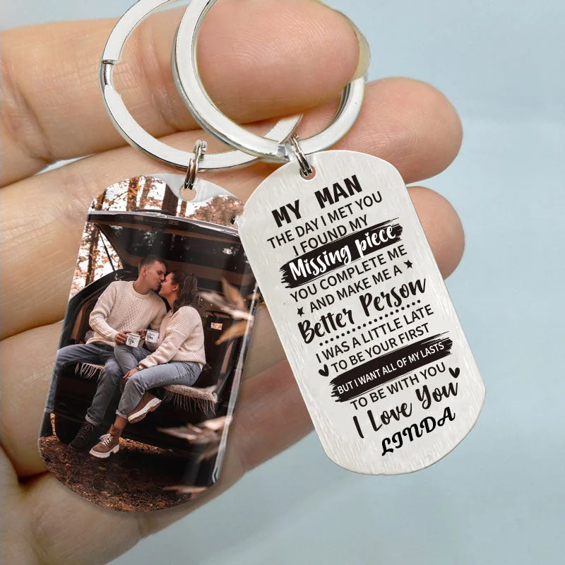 Personalized Photo Keychain Anniversary Gift