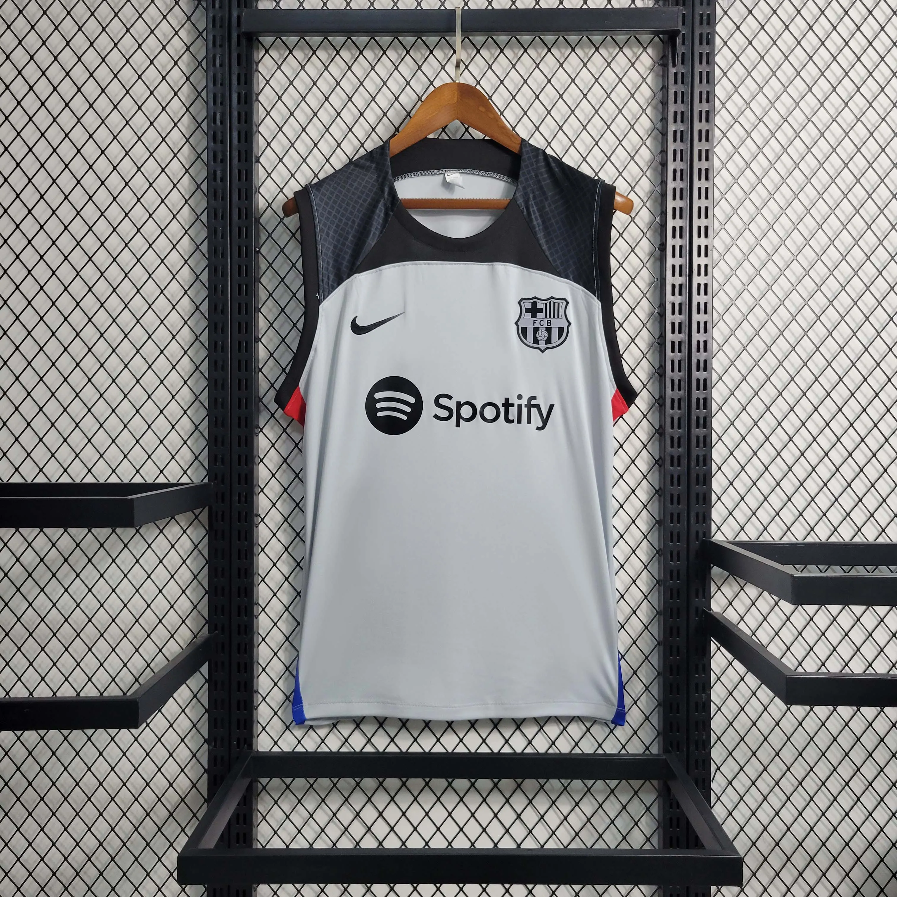 2023-2024 Barcelona Black-Grey Training VestFootball Shirt 1:1 Thai Quality
