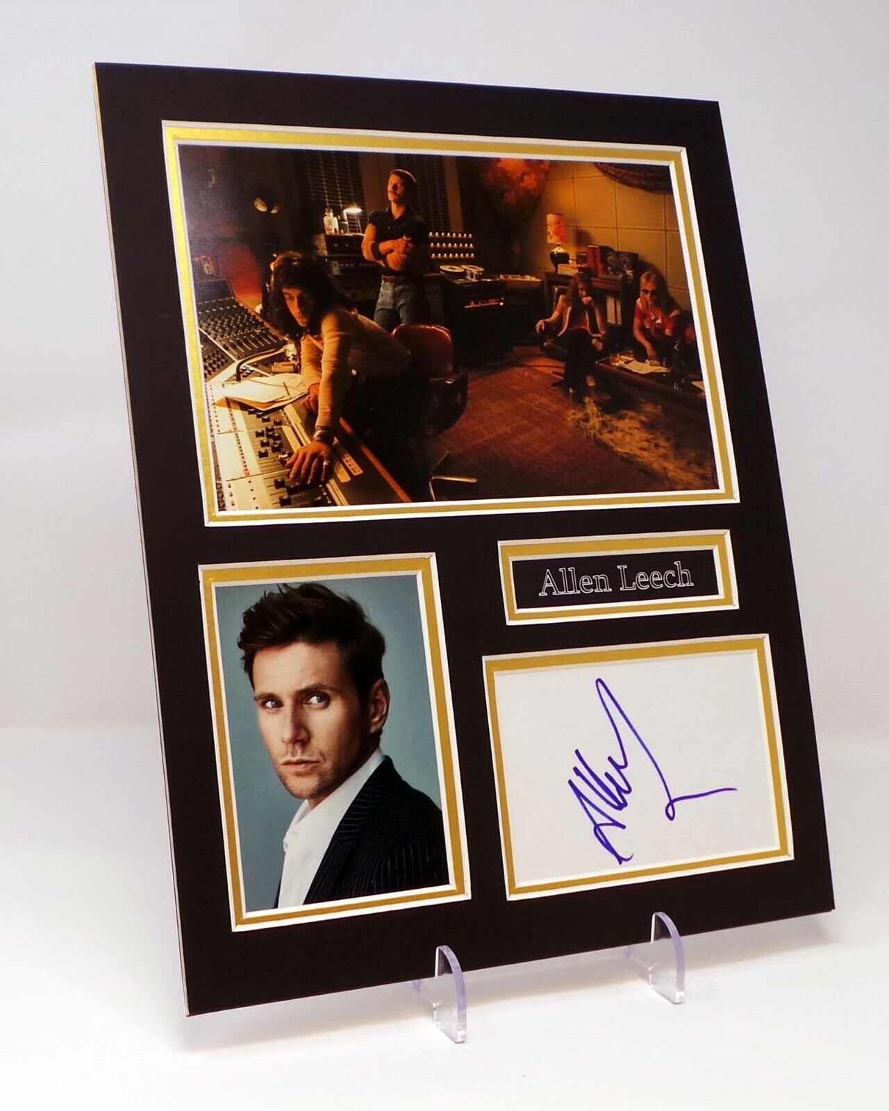 Allen LEECH Signed Mounted Photo Poster painting Display AFTAL Bohemian Rhapsody Actor.