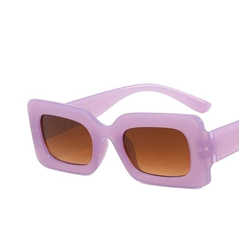 Fashion Solid Color Resin Square Full Frame Women’s Sunglasses