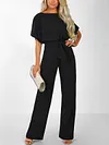 Loose Batwing Sleeves+Wide Leg Jumpsuits