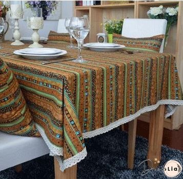 Cotton and linen table linen tablecloth tea table cloth square tablecloth national wind bronzing lace cotton and linen tablecloth