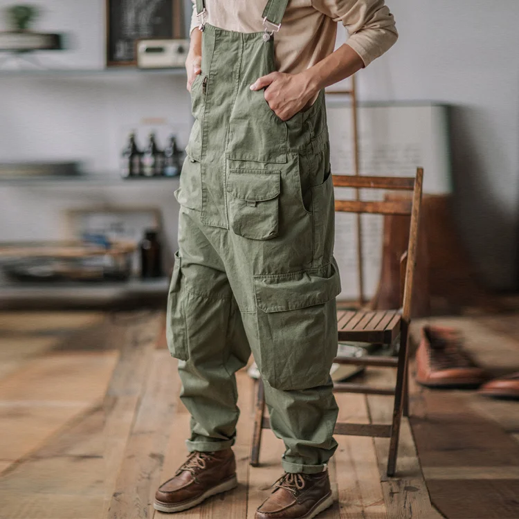 American Retro Multi-pocket Overalls