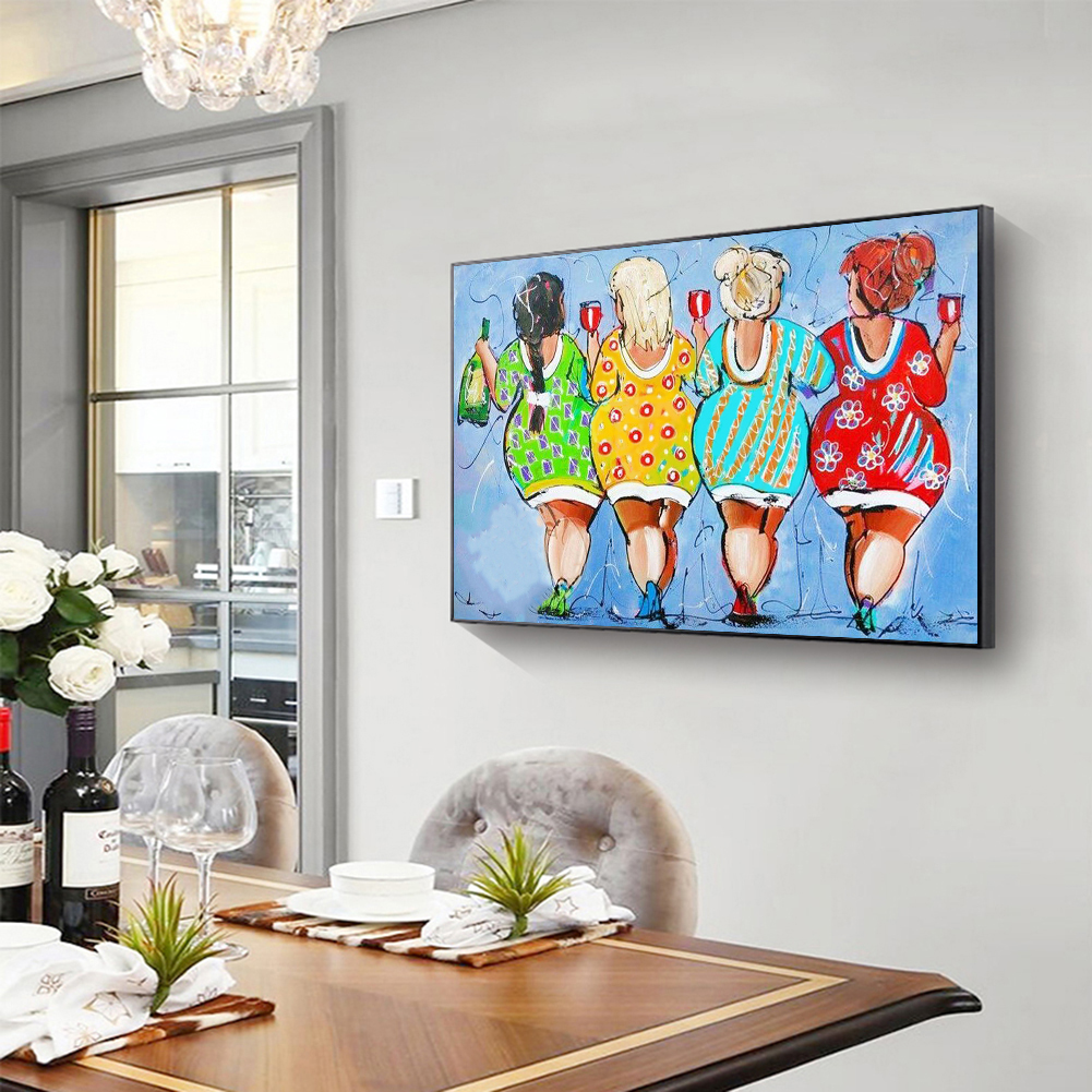 

(Multi-Size) Fat Lady - Round/Square Drill Diamond Painting - 40*30CM, Square diamond 30*40cm, 501 Original