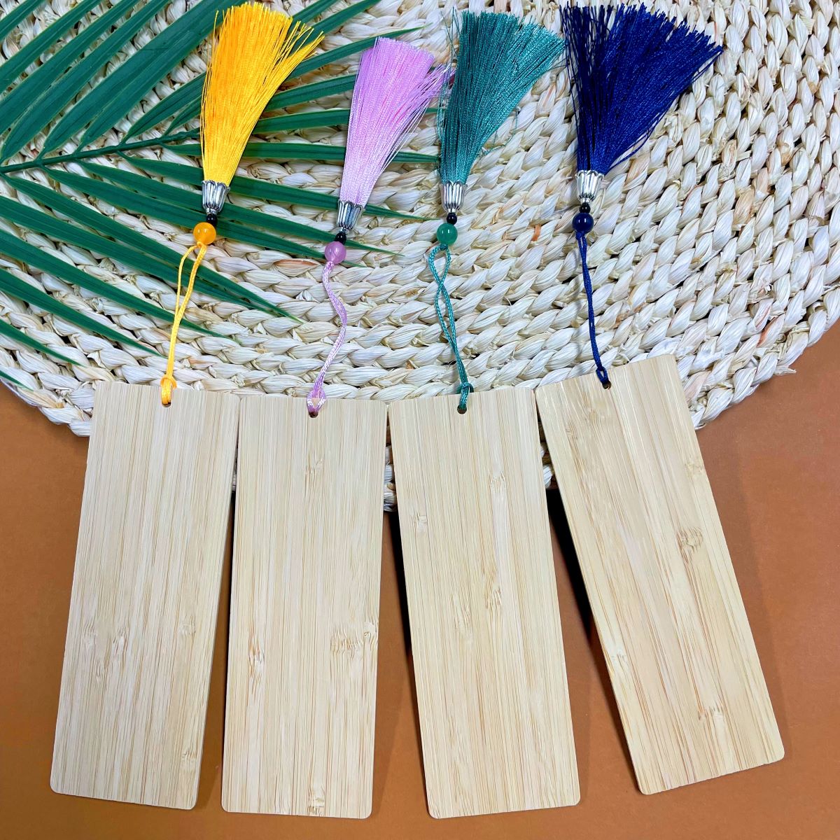 4 PCS Blank Bamboo Bookmarks - Cloisonnekit