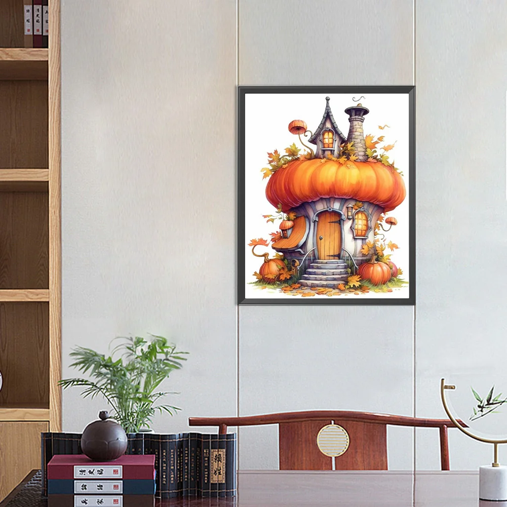 Diamond Painting - Full Round Drill - Pumpkin House(Canvas|40*50cm)