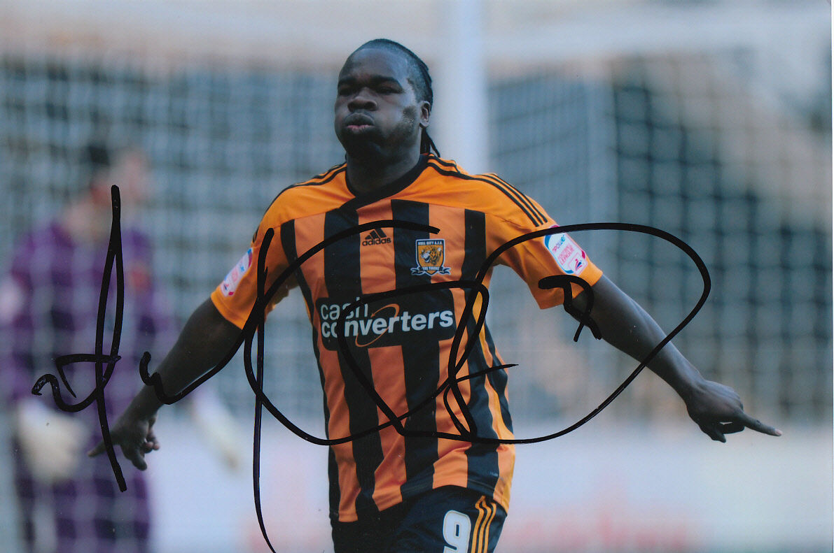 HULL CITY HAND SIGNED AARON MCLEAN 6X4 Photo Poster painting 1.