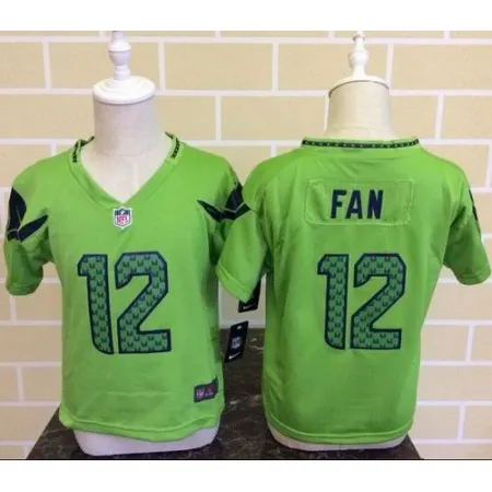 Toddler  Seahawks #12 Fan Green Alternate Stitched NFL Elite Jersey