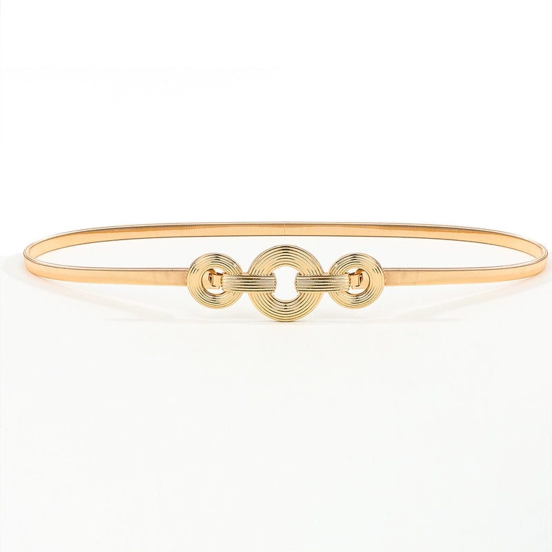 Basic Solid Color Metal Unisex Chain Belts