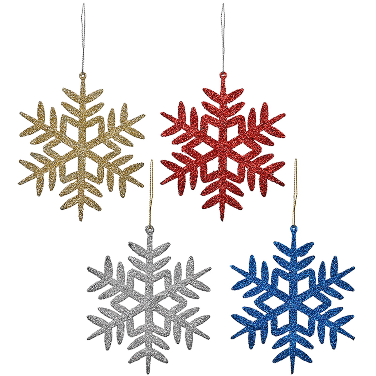 

Christmas Hanging Snowflake Decor-3D Glittery PVC Snowflake Party Decor, 501 Original