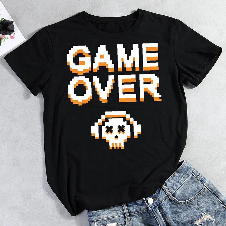 game over Round Neck T-shirt