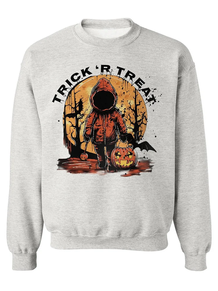 Men's Halloween Trick 'R Treat Faceless Child Graphic Print Sweatshirt