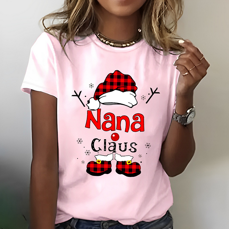Christmas Grandma Claus Snowflake T-shirt
