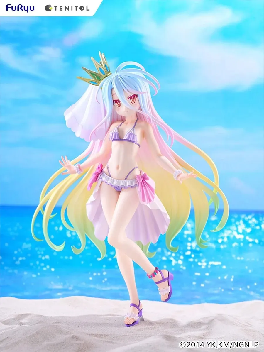 FURYU - TENITOL TALL No Game No Life Shiro Swimsuit Dress ver. Complete Figure (Licensed)-