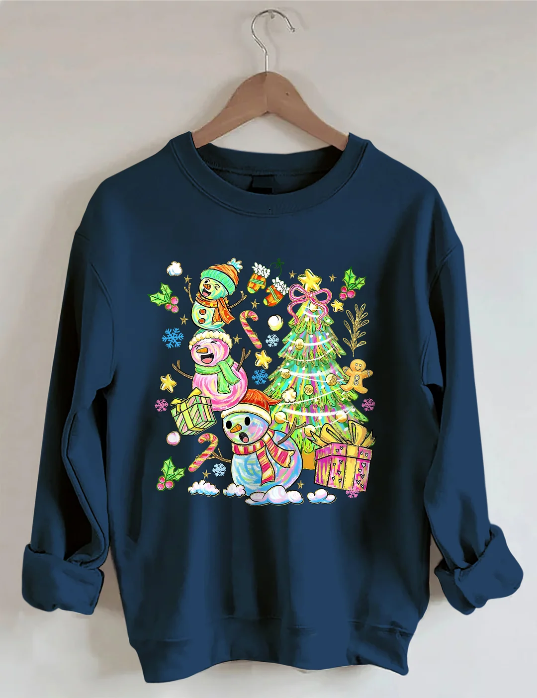 Snowman Christmas Tree Sweatshirt