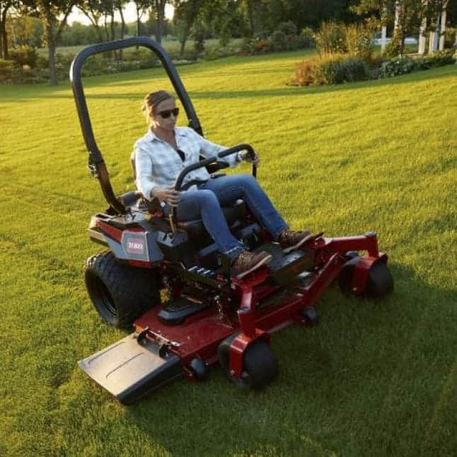 image of mowing lawn