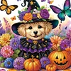 (40*40cm)Halloween Dog - Crystal Rhinestone Diamond Painting