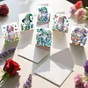 Garden Gnome DIY Diamond Painting Greeting Card Set with Envelopes, Partial Drill Rhinestone Mosaic Postcards 5.91x5.91 inch for Birthdays and Special Occasions