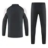 2024/2025 Real Madrid Royal Dark Gray Half-Pull Training Suit Football Shirt 1:1 Thai Quality Set