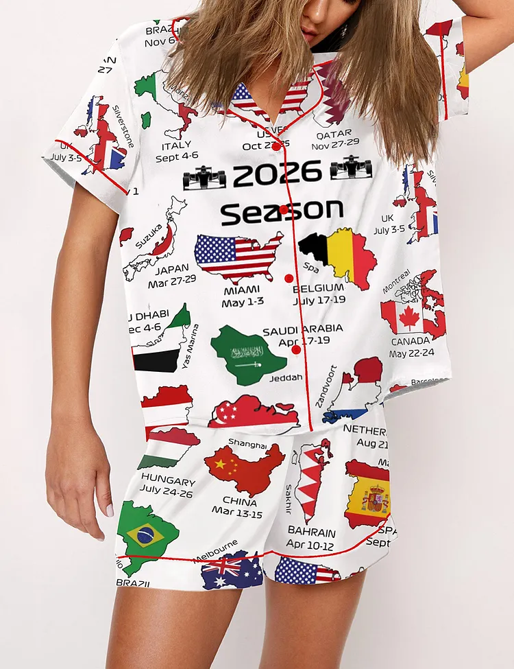 Women's Formula 2026 Season Calendar Pajama Set
