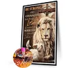 (40*60cm)Lion Lamb Saying - Full Round Drill Diamond Painting