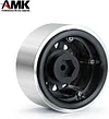 AMK 4Pcs Aluminum Alloy 17.5mm Hex Hub 2.9 Beadlock Wheels Rims for 1/6 RC Crawler Car Axial SCX6 Upgrades(Black)