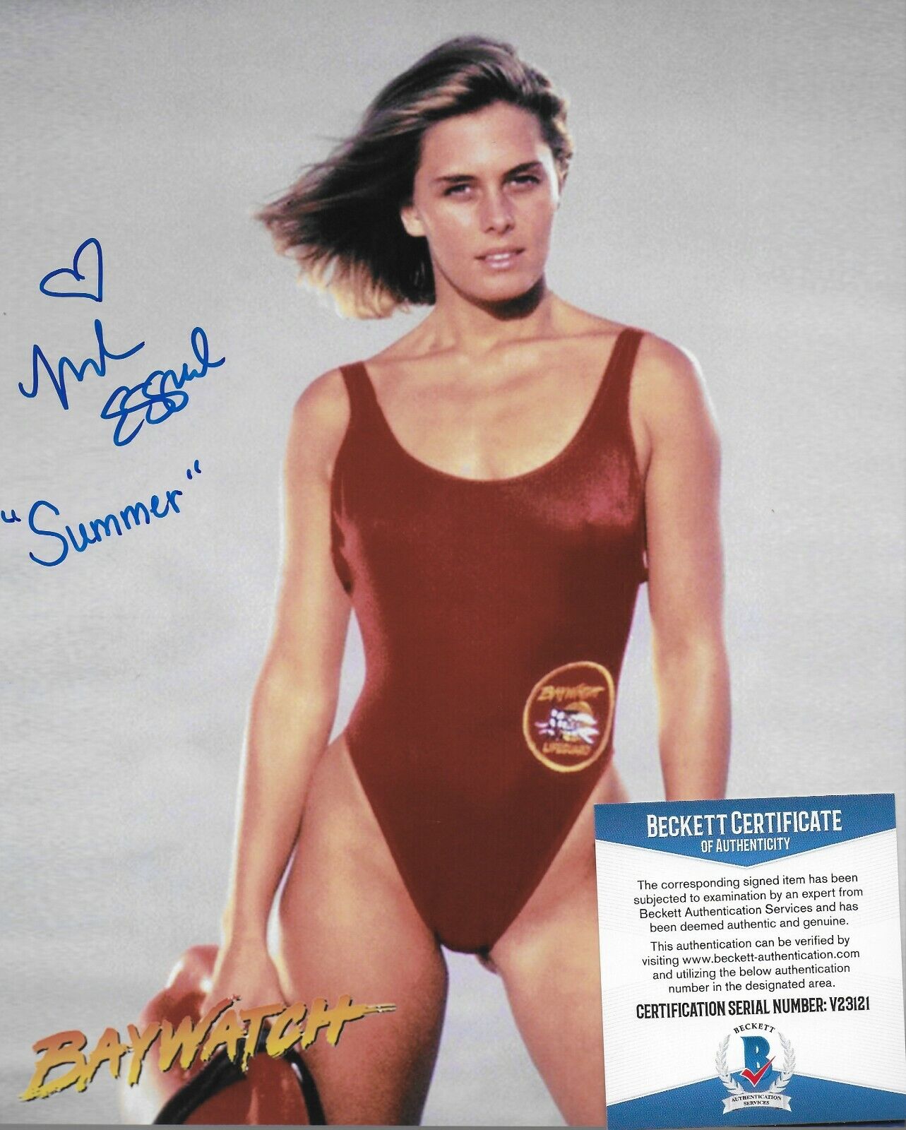 Nicole Eggert Original Autographed 8X10 Photo Poster painting w/Beckett COA #14 - Baywatch