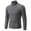 2023 Men's Turtleneck Striped Bottoming Sweater