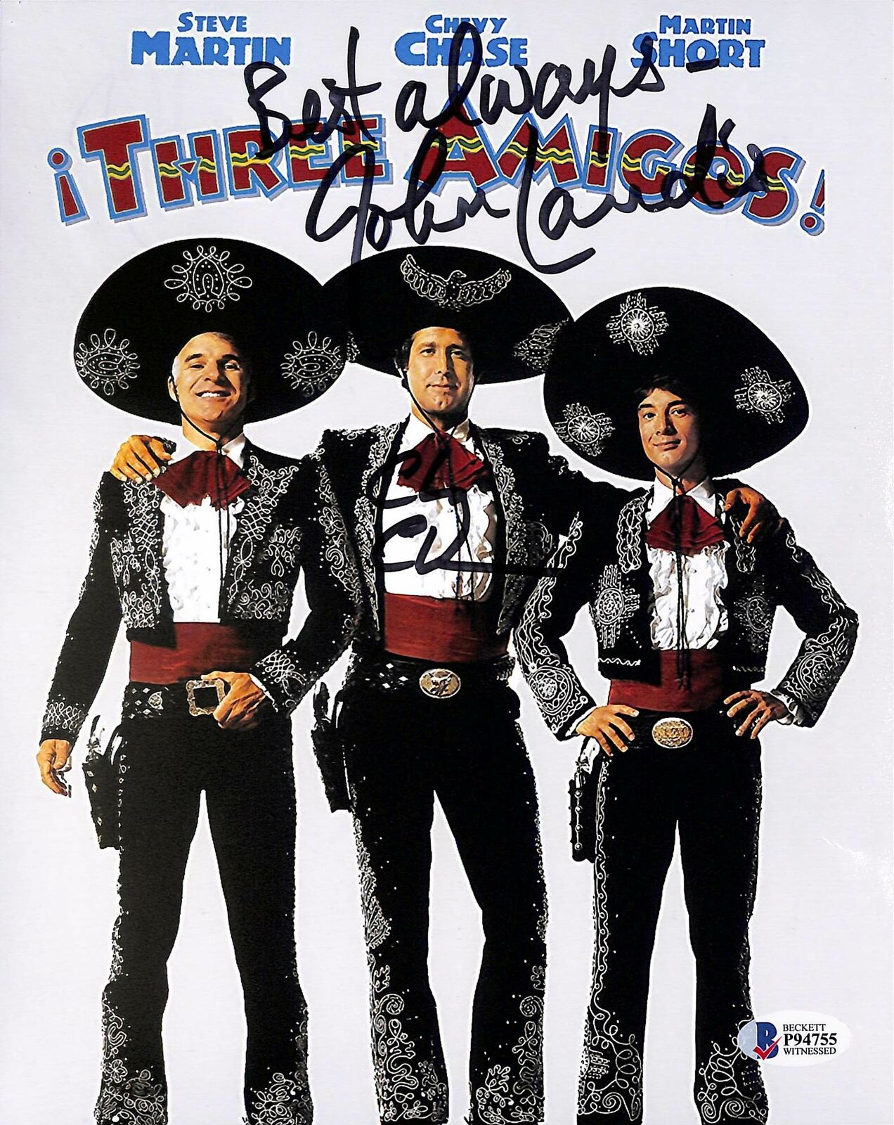 Chevy Chase & John Landis Three Amigos! Authentic Signed 8x10 Photo Poster painting BAS #P94755