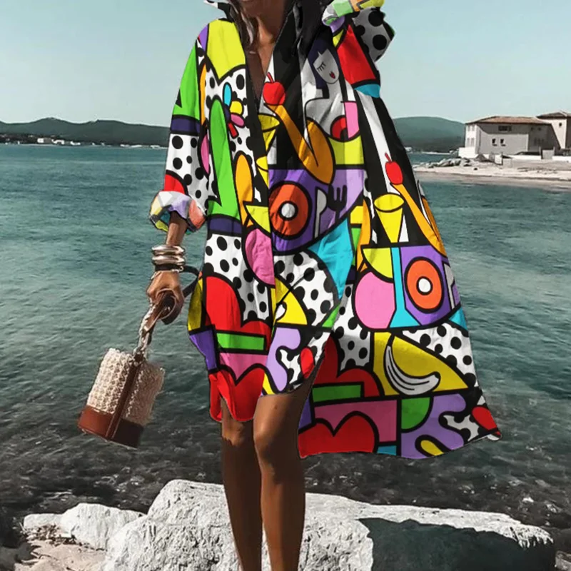 ⚡NEW SEASON⚡Resort Abstract Print Midi Dress