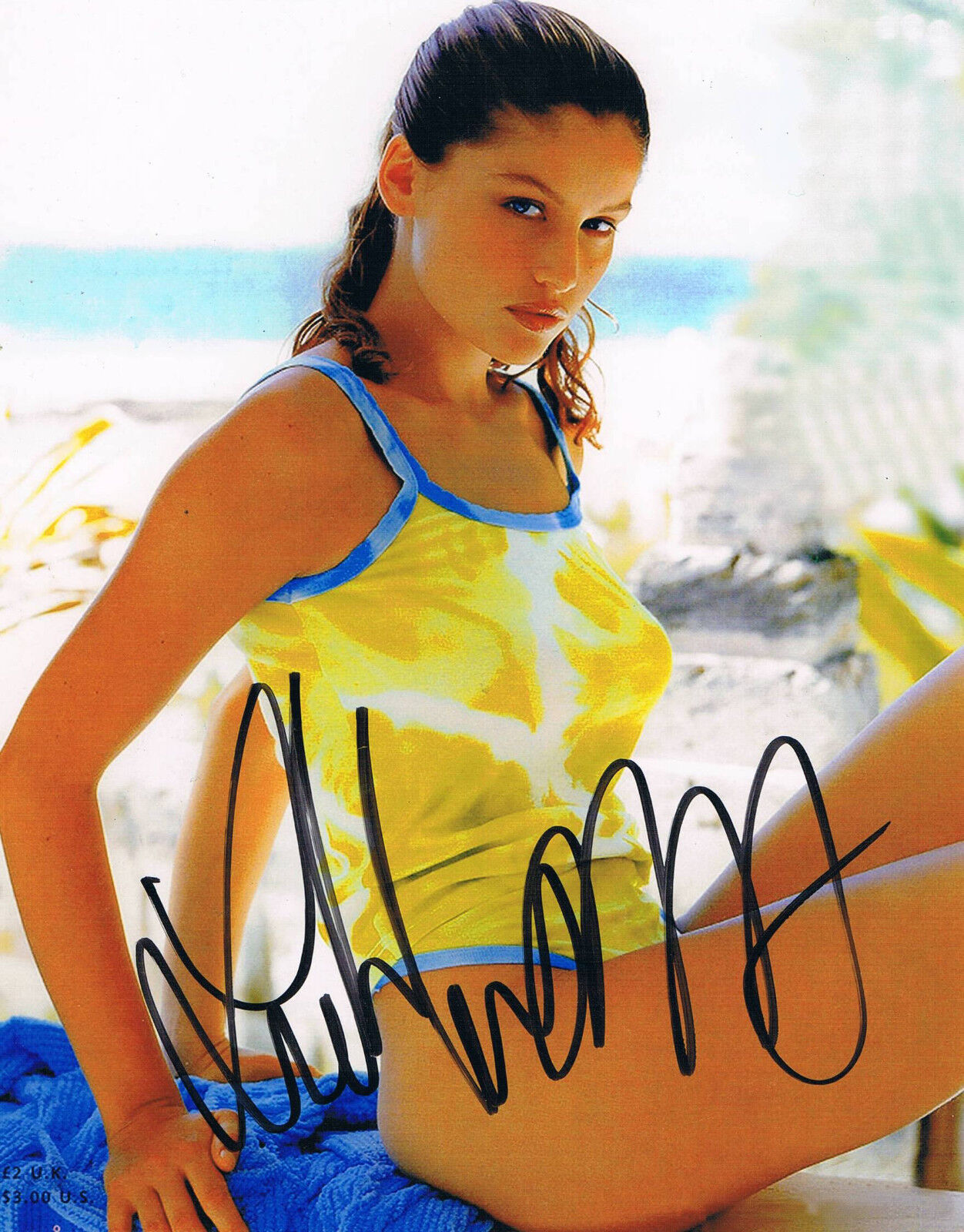 Laetitia Casta genuine autograph 6x8