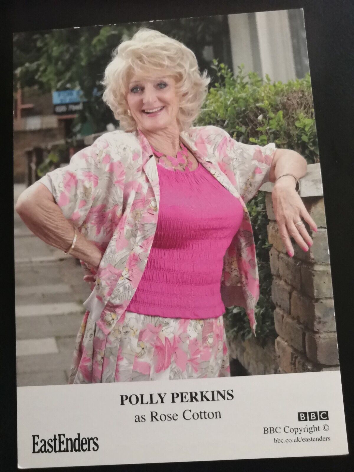 EASTENDERS UNSIGNED CAST CARD OF POLLY PERKINS