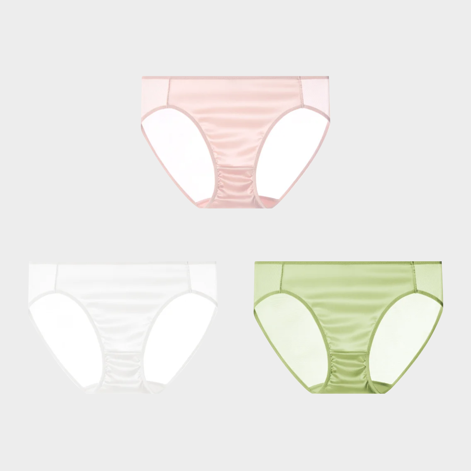 Silk Panties for Women Breathable Low Waisted 3-Pack REAL SILK LIFE