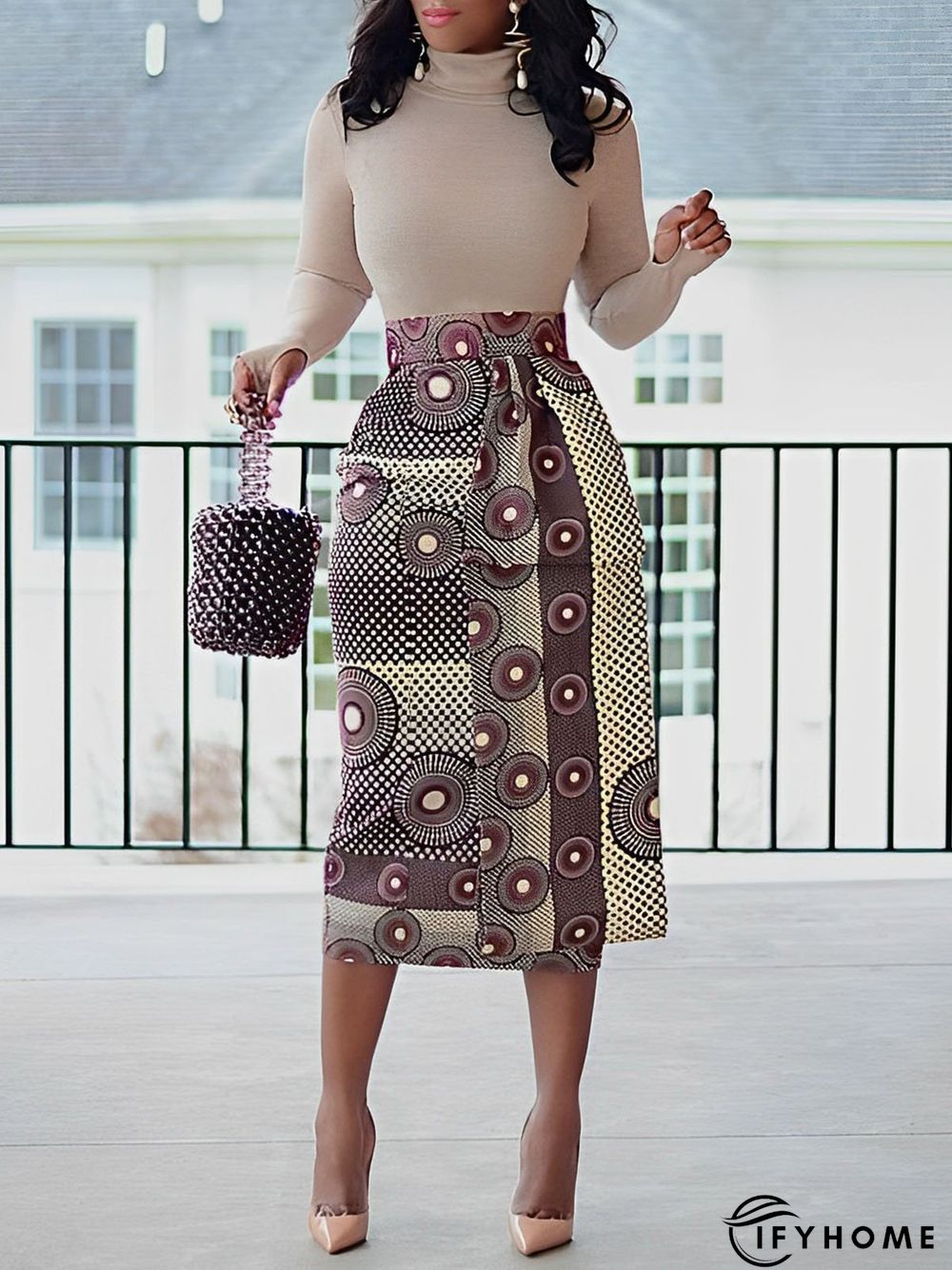 Polka Dots Regular Fit Elegant Skirt | IFYHOME