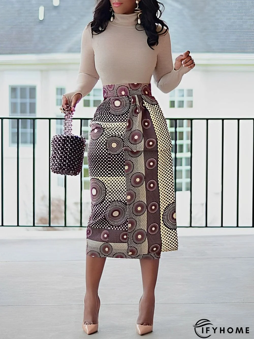 Polka Dots Regular Fit Elegant Skirt | IFYHOME