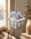 DIY 3D Diamond Painting Wooden Puzzle, Jigsaw Puzzle Diamond Art Holiday Party Xmas Decorations Hanging Kits