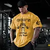 Casual Muscle Building Graphic Printed T-shirt by Inlyline