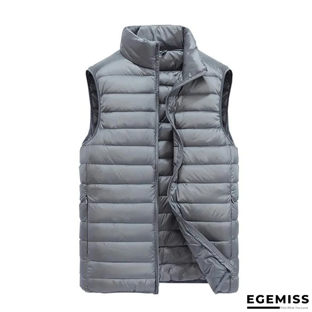 Men's Sleeveless Ultralight 90% White Duck Down Warm Vest Men's Casual Vest Warm Jacket Outwear Waistcoat | EGEMISS