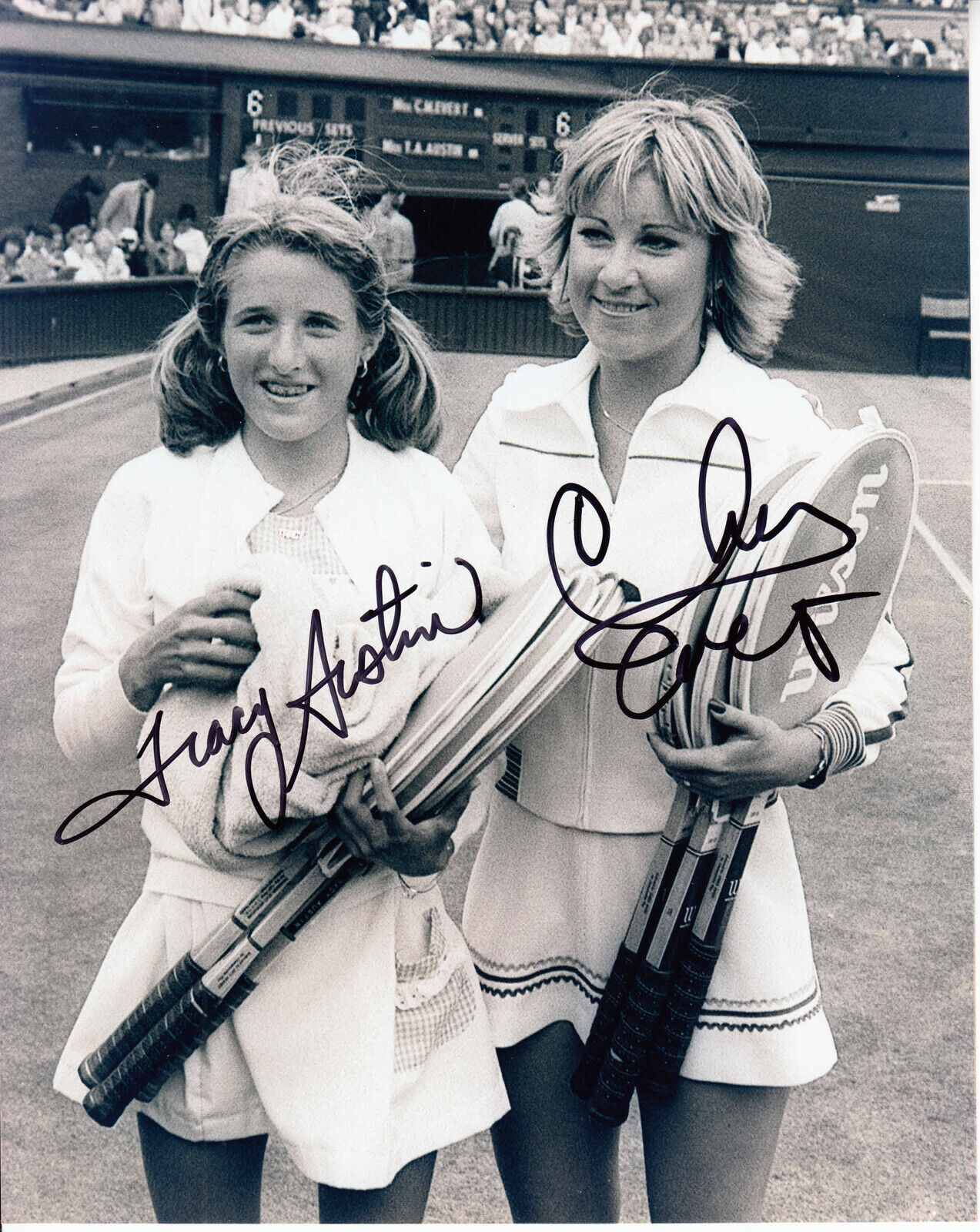 Chris Evert Tracy Austin #0 8x10 Signed w/ COA Tennis-Womens 032419