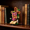 Jesus Cross Flowers Building Blocks Set Building Bricks Kit Construction Bricks Toy Gifts for Anniversaries Valentines Day Halloween