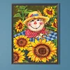 uk.everydayedeals Diamond Painting - Round AB Drills - Scarecrow in Sunflower(45*60cm)