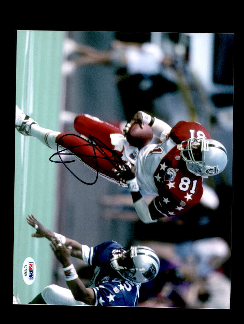 Tim Brown PSA DNA Coa Hand Signed 8x10 Raiders Pro Bowl Photo Poster painting Autograph