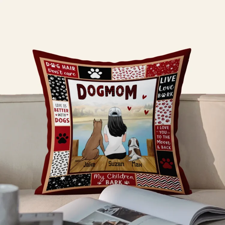 Dog Mom - Dog Dad - Personalized Pillow