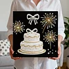 Cake DIY Pearl Art Diamond Painting Kit for Adults Home Decor 25x25cm With Frame