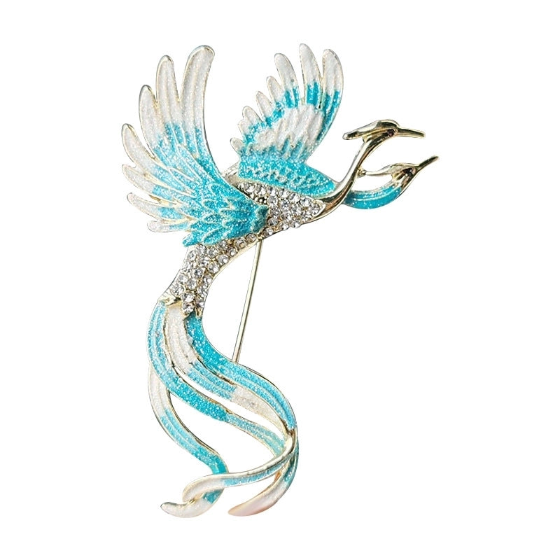 Chinoiserie Retro Ethnic Style Pin Phoenix Alloy Plating Unisex Brooches