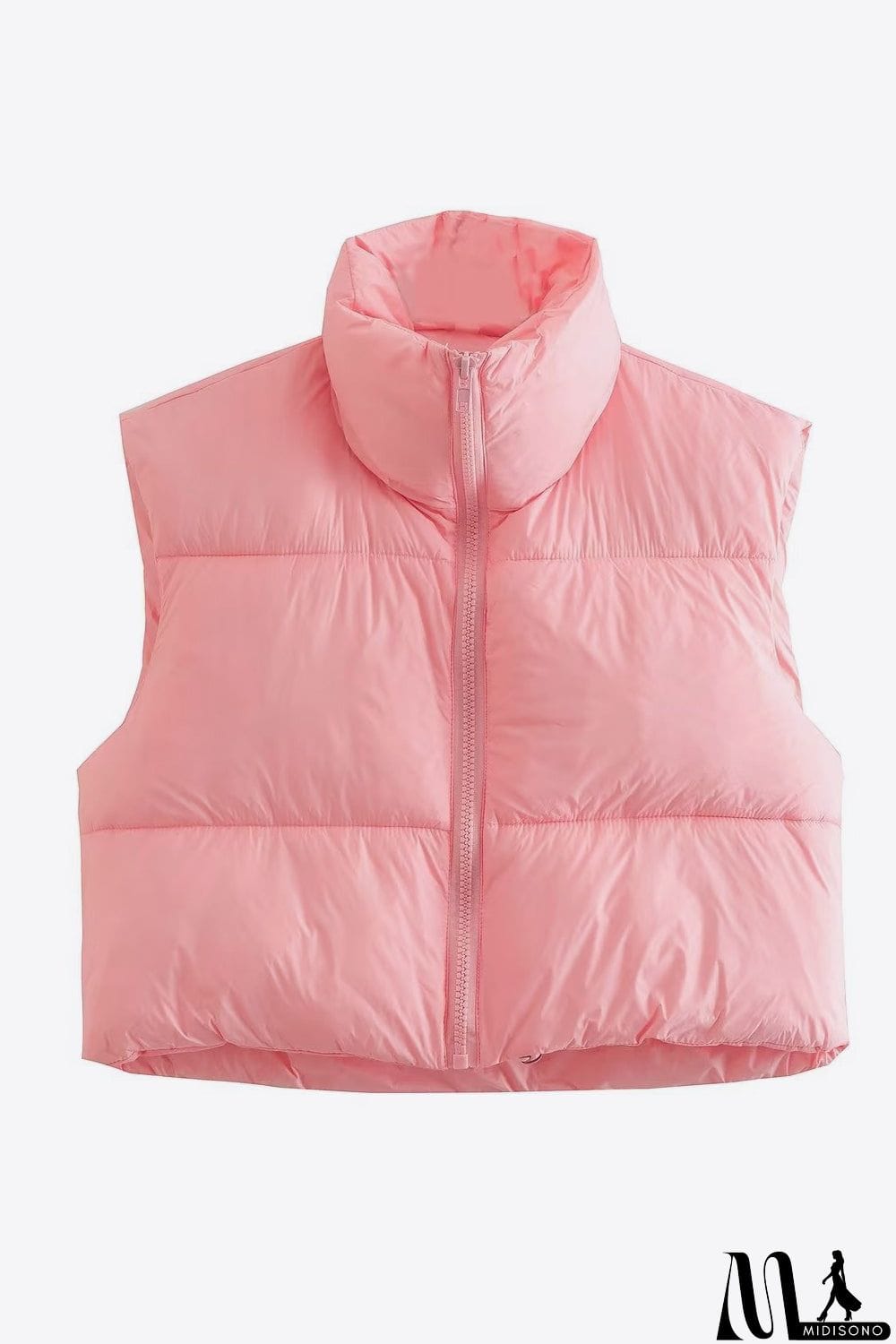 MidiSono - Zip-Up Drawstring Puffer Vest