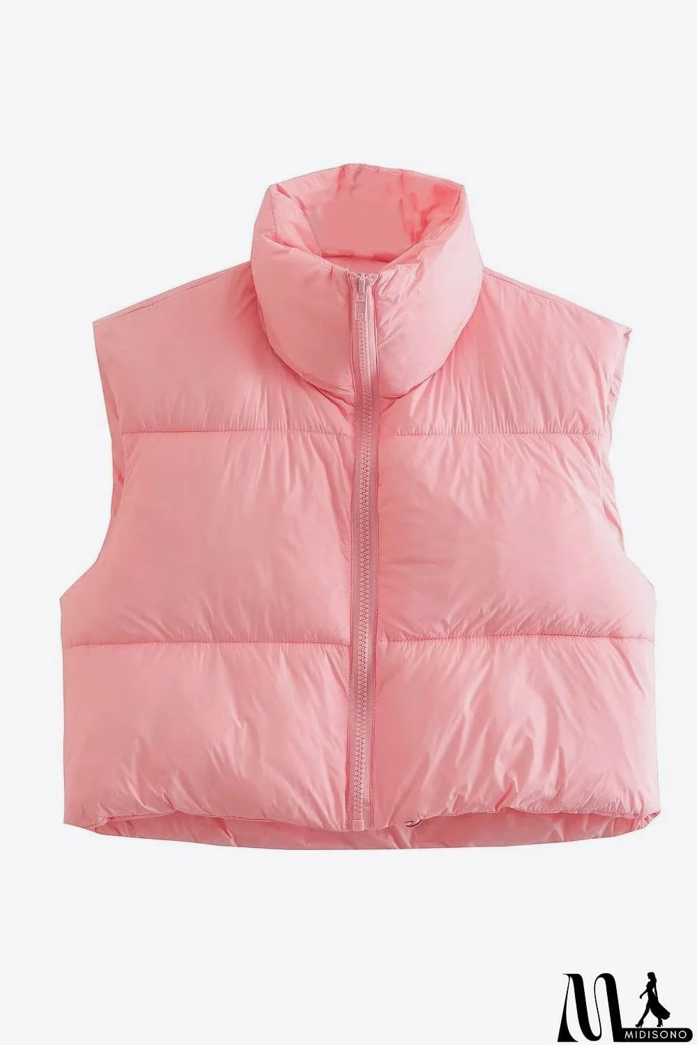 MidiSono - Zip-Up Drawstring Puffer Vest